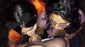 Trio in Public with Xara Rouxxx in Medellin