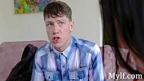 Melissa Lynn, the brunette MILF, seduces that 18yo teen