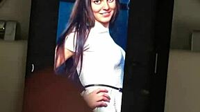 Cumtribute for Anytochka with big tits and handjob.