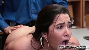 Fake cop catches teens in threesome, masturbating wildly!