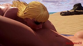 Wild Beach Orgy with Lesbianas and Friends Banging Hard