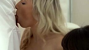 A teen swallows while her blonde pals join in a hardcore threesome.