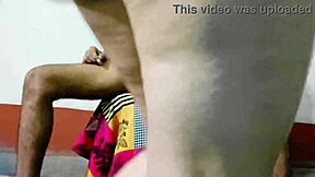 Young Indian Couple's Homemade Creampie In Reverse Cowgirl On Chair