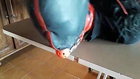 Laura's all tied up and hooded in high heels and pantyhose for a sexy bondage compilation