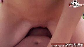 Skinny german student picked up publicly on street for hardcore sex date