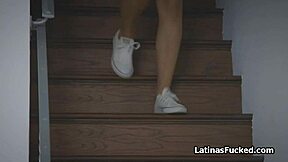 Latina teen 18+ bounces on cock with spicy ride