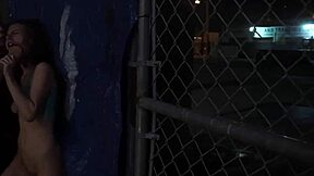 blonde anya gets bound and roughly fucked in outdoor public group scene