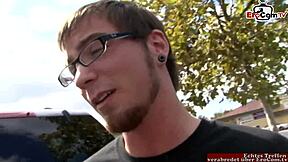 Skinny Blonde Teen With Small Natural Tits And Pierced Nipples Gets Picked Up On The Street