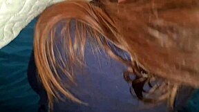 i quickly lift her skirt and fuck her shaved pussy doggystyle until creampie