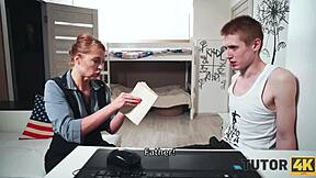 i got my hot tutor milf's wet hole drilled hard by young mentee