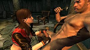 Wow, Miya gets slammed hard in sudden 3D action! This cute teen takes it rough in Skyrim POV. 😍