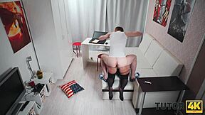 i got my hot tutor milf's wet hole drilled hard by young mentee