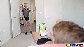 Extra Small Cute Blonde Dixie Sucks Stepbro's Big Cock