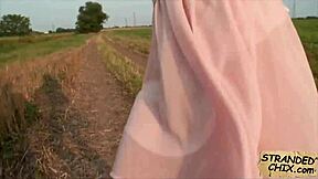 Teen Kira Queen trades sex for a ride in public POV