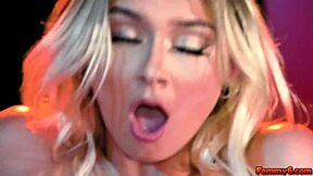 Two Hot Blonde Stepsisters Finger Pussy With Strapon