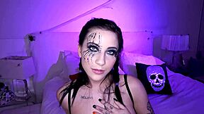 charlotte sarte halloween huge cock pov deepthroat facefuck and cum swallow