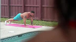 young brunette violet gems falls for her stepuncle during workout, craving his monster cock