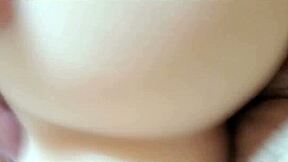 Keke helps old man relax with her shaved body