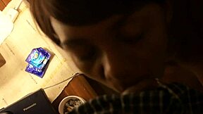 Petite ebony deepthroats interracial cock.