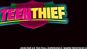 Raven's mouth stuffed with officer's fat cock today!