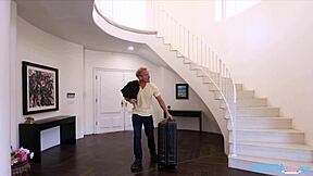 horny teen beauty clara trinity rides clarke kent's monster cock on the sofa at home 😍