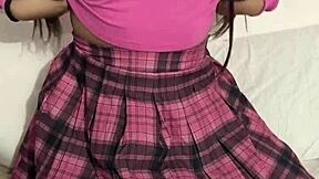 I spotted a red mark on her panties, so I had to check and clean her up! 😏