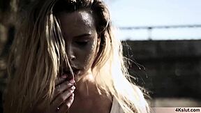 Petite brunette teen gets rough fucked by rich dude