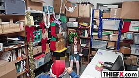 tiny redhead krystal orchid is a thief at work