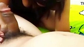 Asian aunt squirts on big tits during cheating amateur fuck