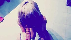 Naive blonde teen deepthroats and gets fucked hard after vocational school.