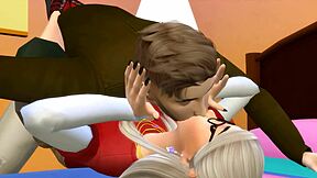 Stepsister says, Let me help you forget that breakup with my hand on your big cock.