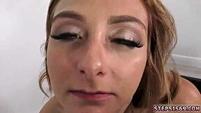 Teens got wild in a car during a family competition. They ended up in a hardcore 3some with blowjobs.