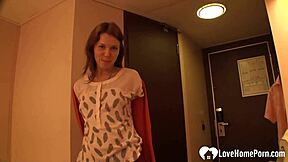 relaxing with a quick fuck after cleaning the house