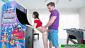 wow, my petite girlfriend sucks and fucks this huge dick, giving blowjobs and handjobs while masturbating. she has a hairy pussy too.