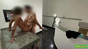 My pussy gets so wet seeing that horny guy's hard cock, right?