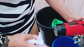 Pinay caught masturbating, gets oral help