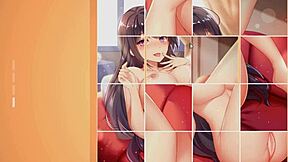 l from anime plays a game, moaning loudly as she enjoys part 1