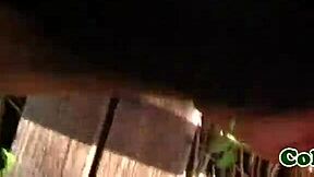 I, uh, sucked cocks outdoors as a college teen amateur with big tits.