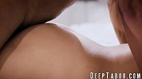 teen with big natural tits riding black step cousin's cock hard