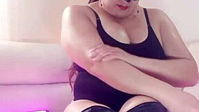 Latina Stepmom Masturbates Big Pussy and Ass for Friends