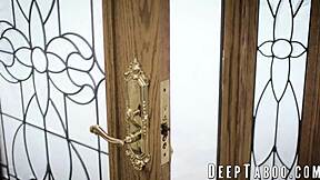 teen with big natural tits riding black step cousin's cock hard