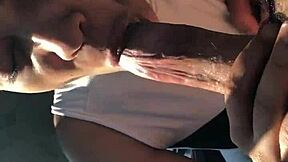 Asspredateur gets a steamy blowjob from a Tinder slut in car