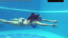 lina mercury enjoys swimming pool with big tits