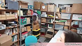 Cute brunette anastasia tried stealing a sex toy and now she's offering her pussy bent over