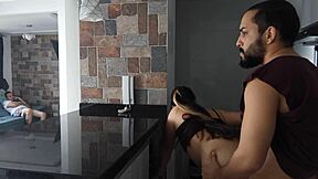 Cheating Wife Deepthroats in Kitchen on Hidden Cam!