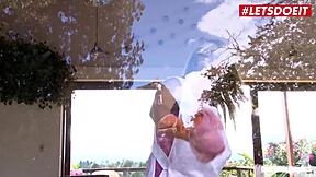 Tiny Latina Maid Kathy Solis Rides Huge BBC Hard