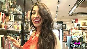 can this milf with big tits resist a forbidden lick?