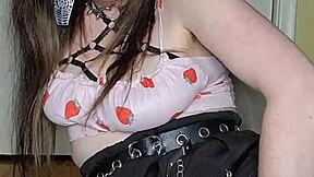 Foxtail buttplug play with teen in stockings, wanna see?