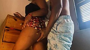 I stayed home alone with my step-mom for a visit.