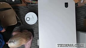 hey officer, fuck this petite blonde thief hard